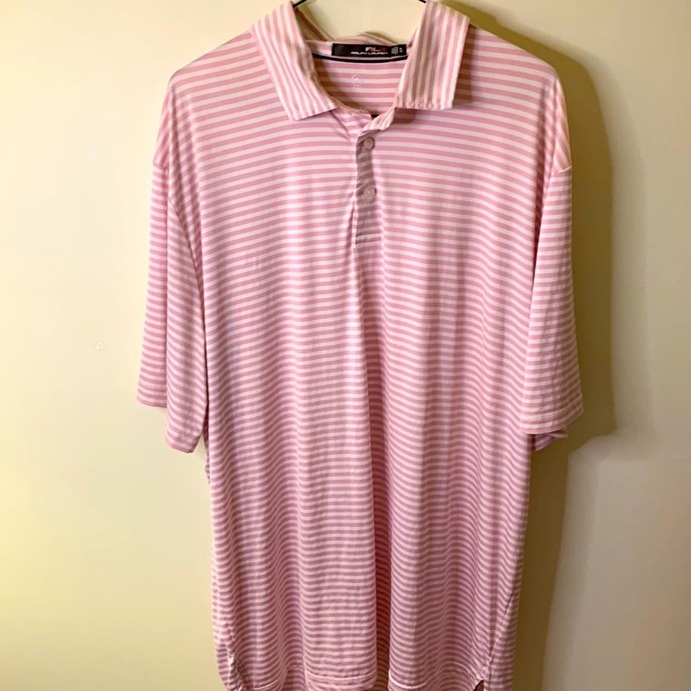 Ralph Lauren pink and white polo